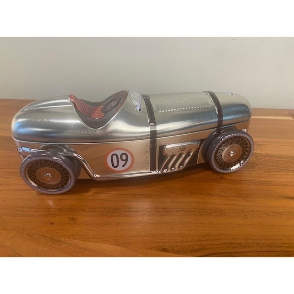 Silver Crane Co Silver Racing Car Tin Vintage Style Collectible 09 Speedster